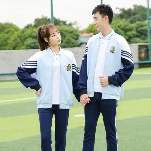 高中中学生校服套装春秋秋装小学生红色棒球运动学生校服