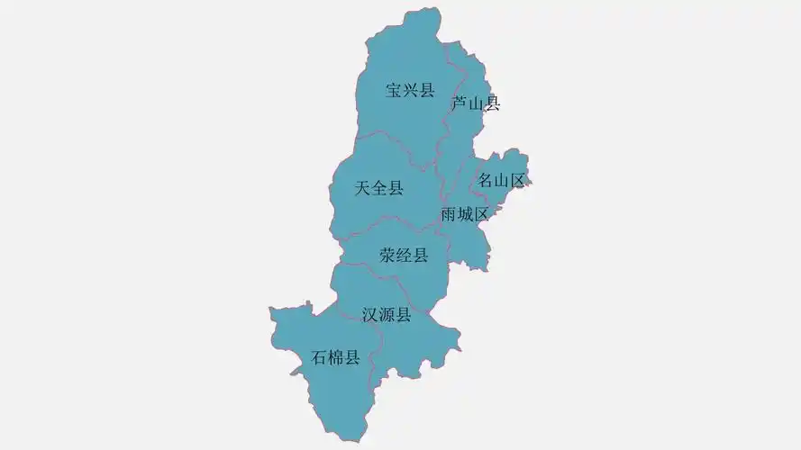 雅安地图高清全图矢量可编辑全市各县区行政区划地图