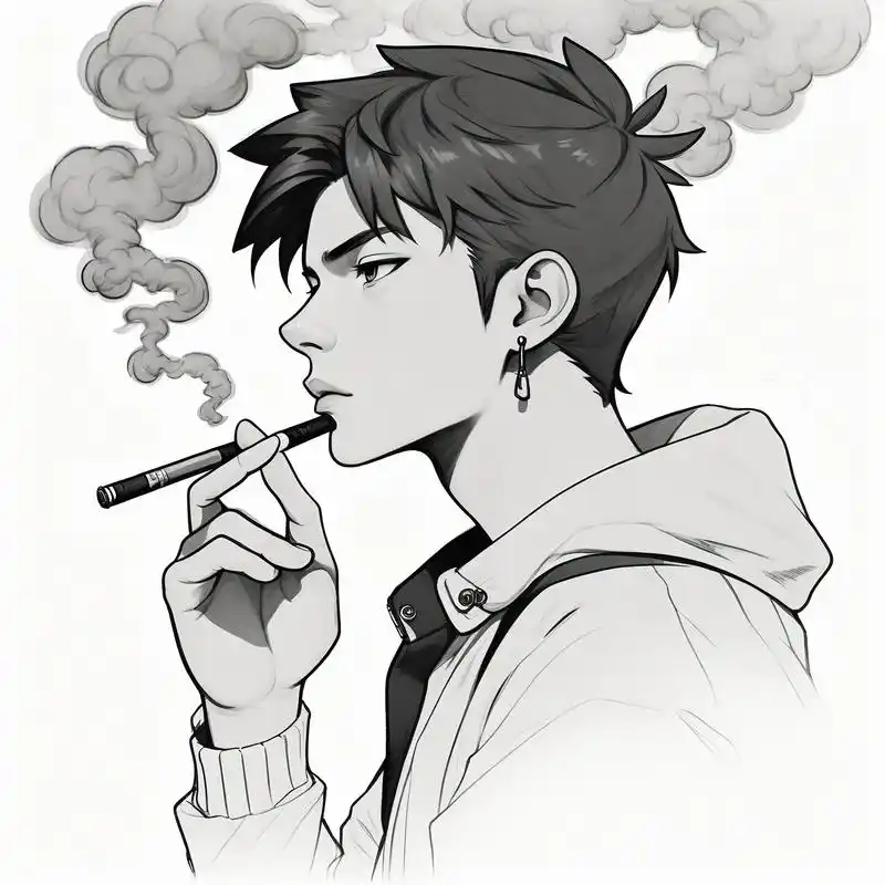 男生叼烟侧脸头像08 男生叼烟侧脸头像,谁用谁好看系列,谁能拒绝啊