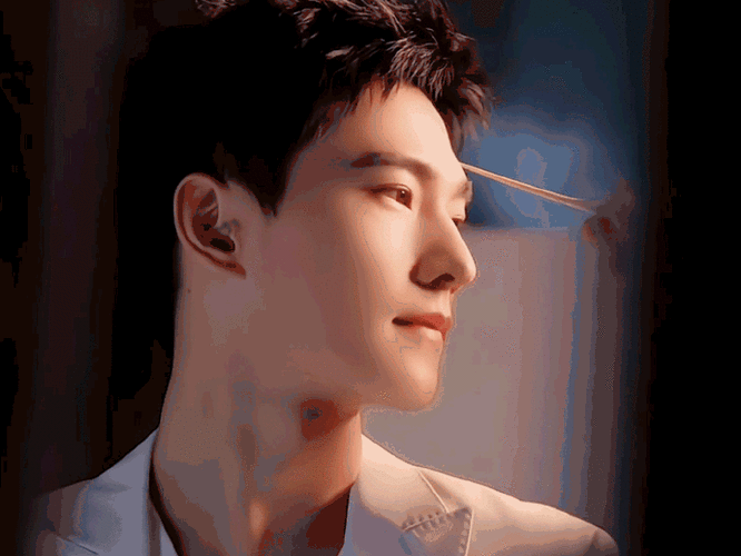 杨洋白西装拍摄花絮视频