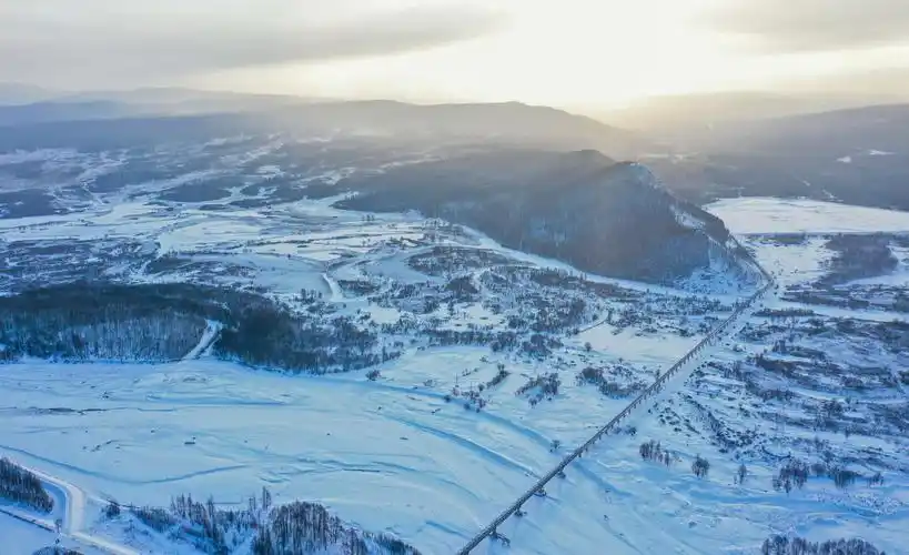 雪落大兴安岭静谧高寒禁区