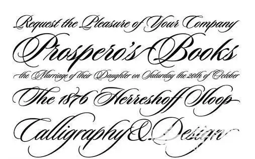 花体特色的英文字体设计作品