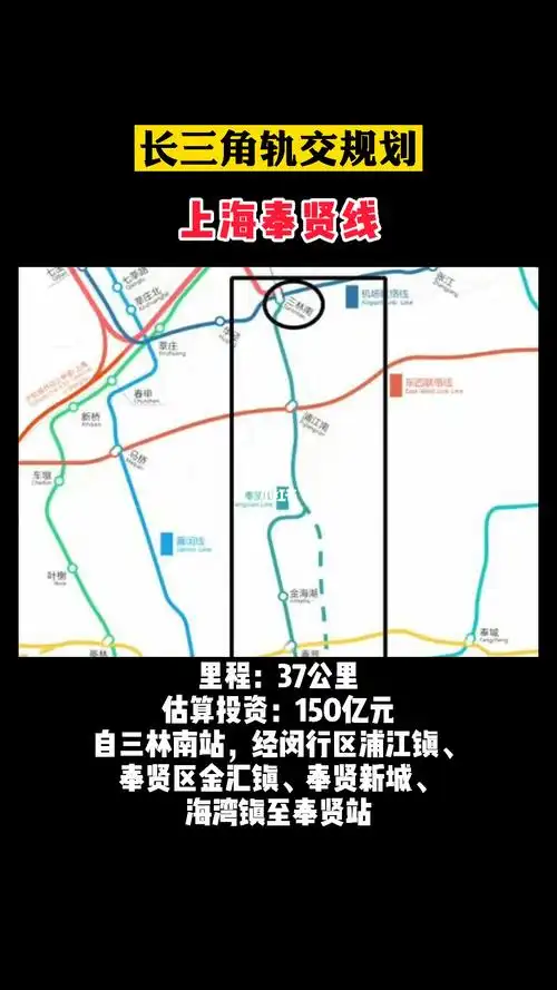 长三角轨交规划上海市奉贤线