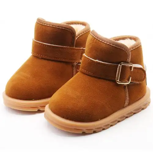 2017新款儿童雪地靴男童棉鞋小中童防滑女童靴子宝宝加绒短靴加厚2017