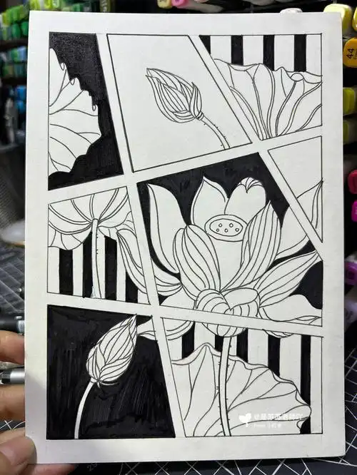 针管笔  #黑白装饰画  #针管笔手绘  #线描  #宝妈  #教育  #艺术