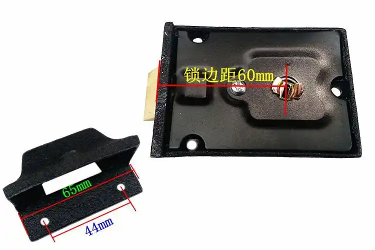 双保险牛头锁老式房门锁牛头牌弹子门锁外装门锁室内外木门锁铜芯