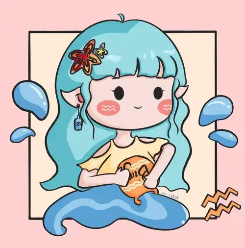 水瓶座卡通头像