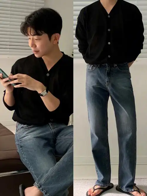 纹路也不同水系发白的牛仔裤搭配纯色上衣也会很不错90tips:- 选择