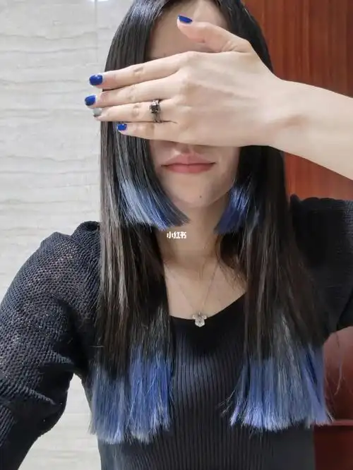 染发  #上海染发  #发梢染  #蓝色染发  #挑染