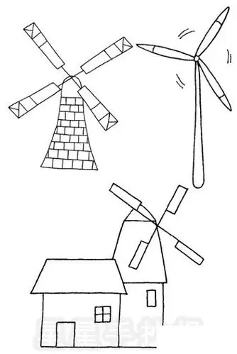 风车简笔画图片画法-儿童简笔画大全