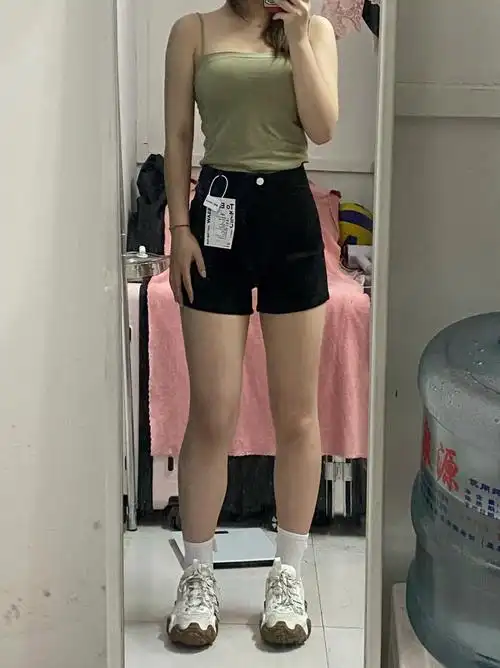 大腿围55腿粗穿短裤超性感黑色短裤yyds