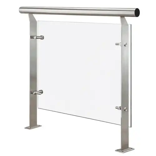 楼梯扶手钢化玻璃不锈钢护栏栏杆立柱阳台家用室外楼梯扶手