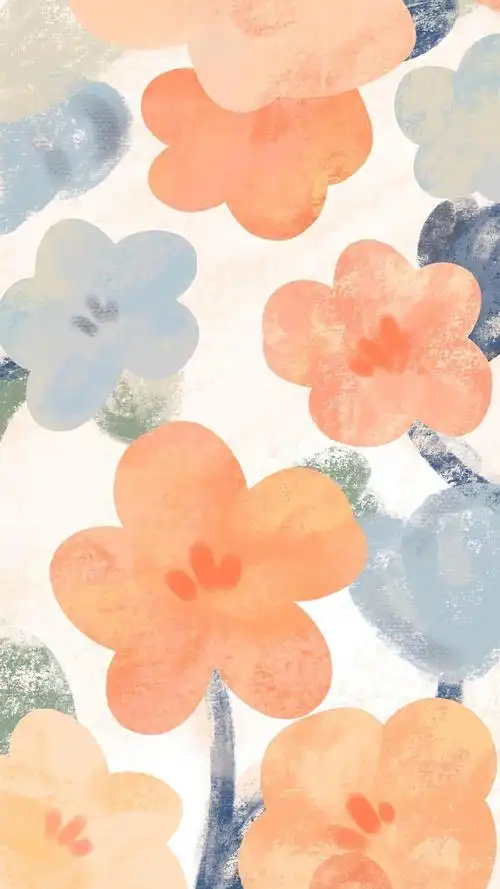 清新的小碎花平铺背景手机壁纸