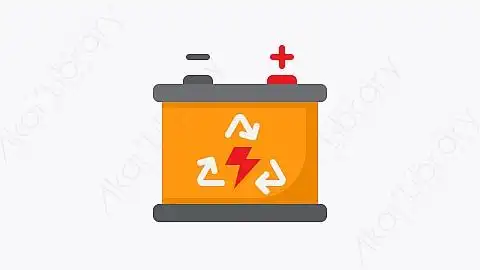 图片素材-008-电池battery扁平卡通回收站元素图标