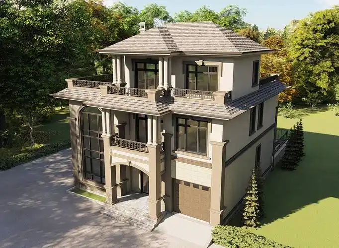 湖北襄阳丨12×12m乡住三层欧式别墅,尽显欧式风格的优雅浪漫