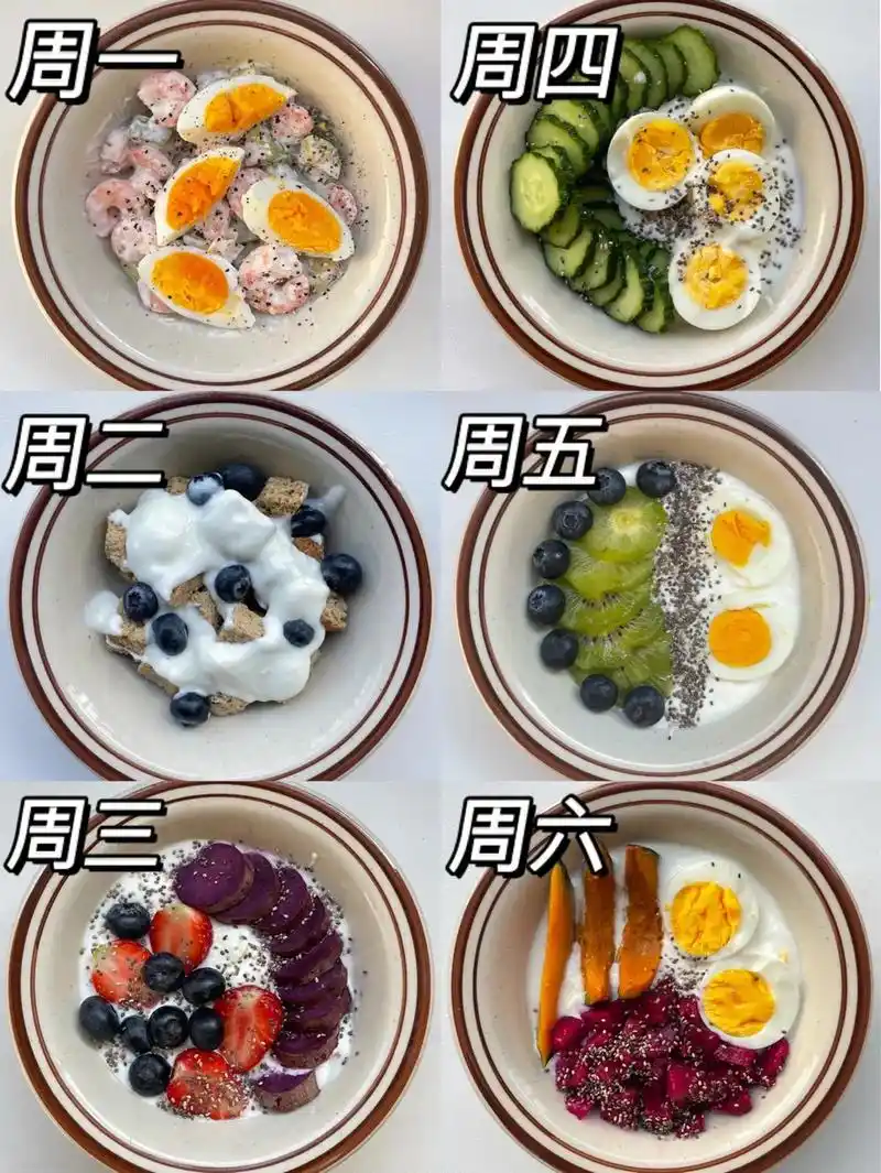 碳循环一周早餐合集 适合碳循环的一周早餐食谱,分享给大家.  - 抖音