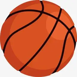 矢量图卡通橘色篮球