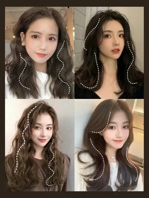 圆脸发量少不能错过的中长发烫发466款烫