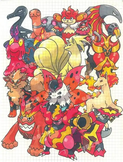 高清重制火系宝可梦