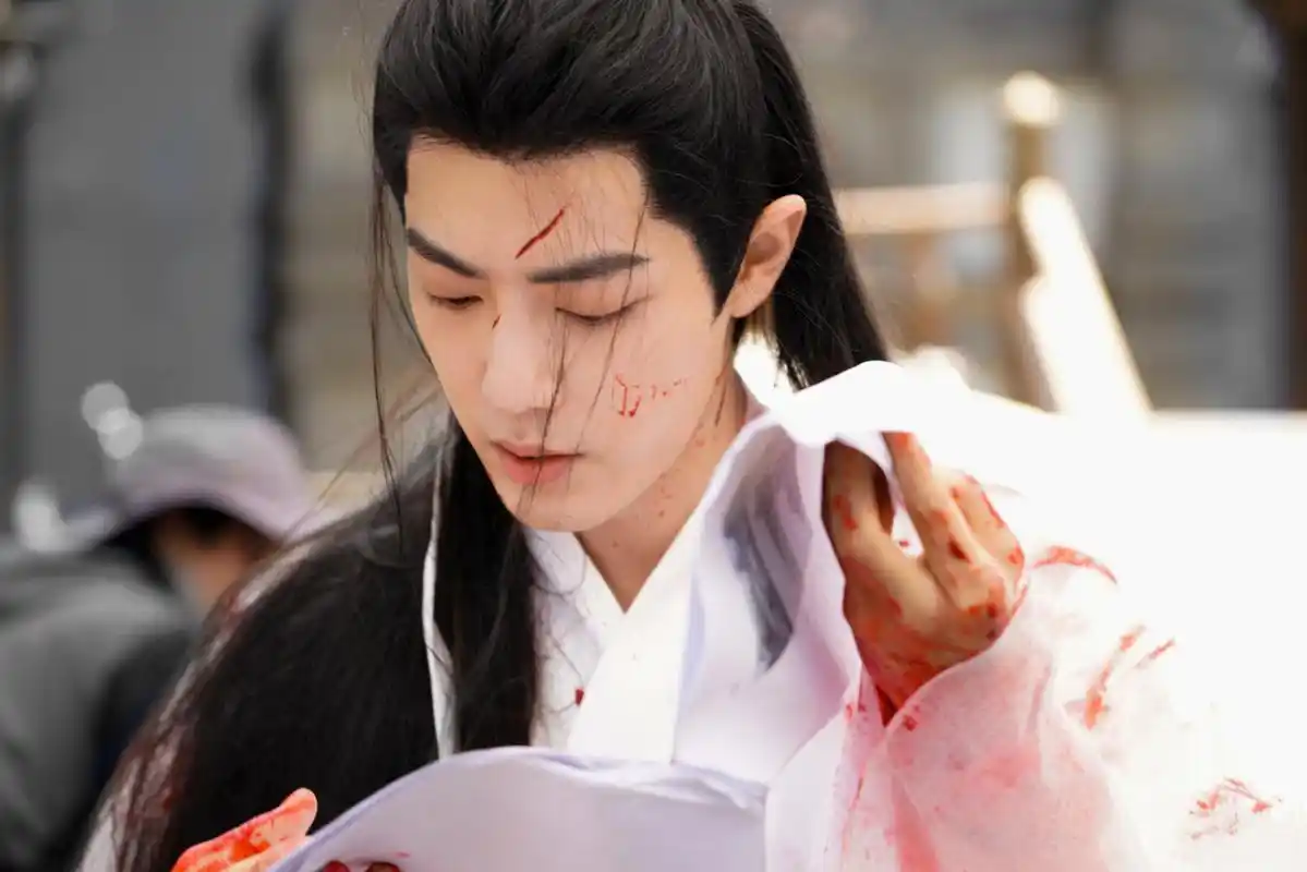 玉骨遥# 时影脱神袍走万劫地狱的战损图 #肖战玉骨遥# #肖战时影