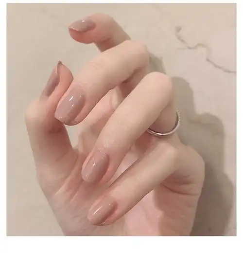 网红职场裸色甲油2021新款流行持久奶茶茶色指甲彩妆