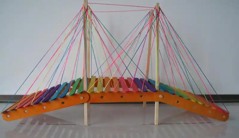 雪糕棒diy手工模型制作材料点线面立体构成线立构 桥模型学生作品