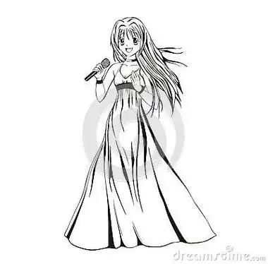 小朋友简笔画人物歌唱家