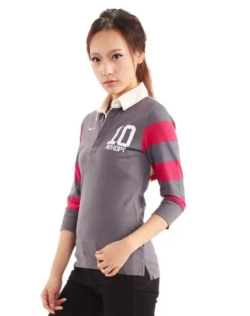 耐克/nike 女款灰色运动休闲系列时尚休闲长袖polo衫