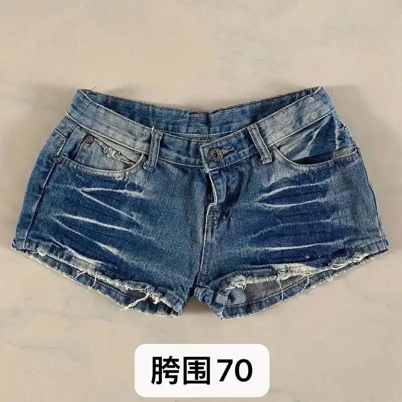 辣妹低腰短裤#破洞#牛仔短裤 - 抖音