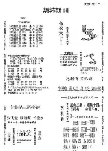 福彩3d精华布衣1