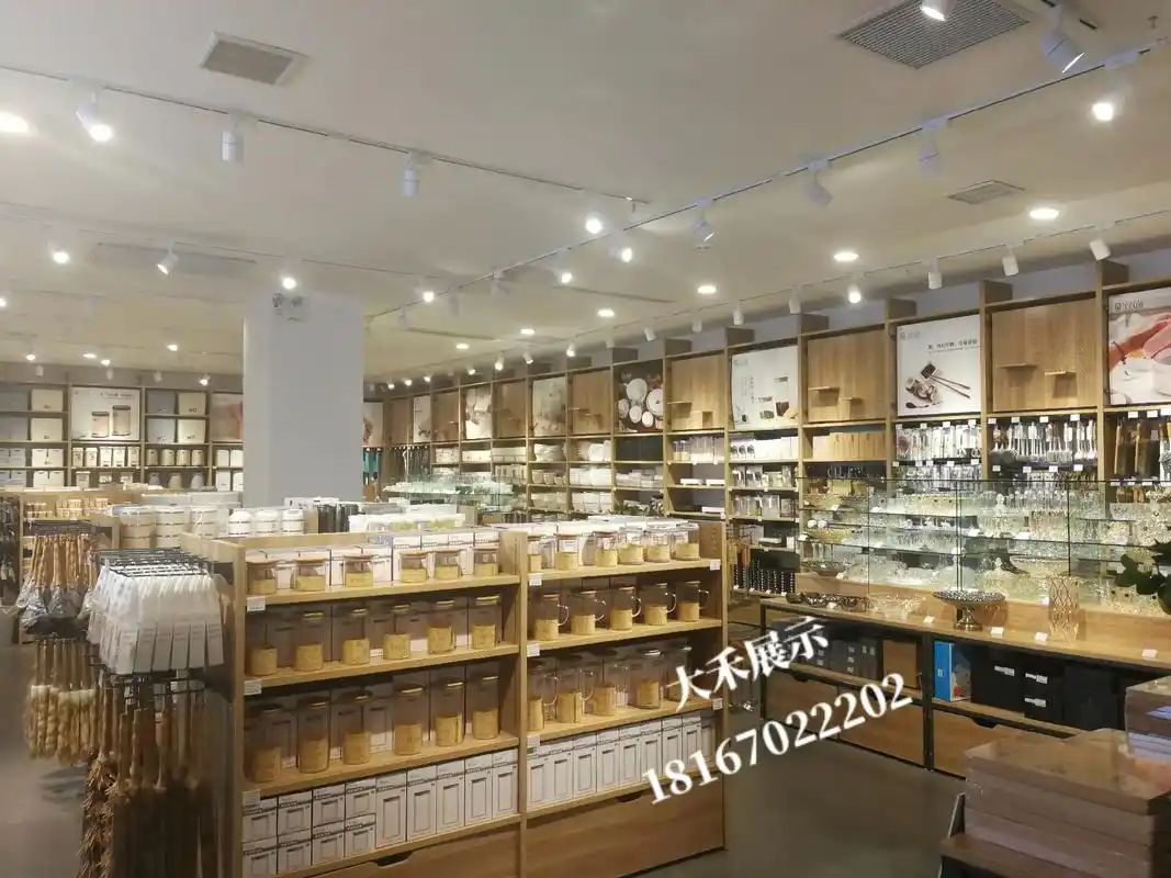 家居日用品百货展示货架  厨具锅具陈列架#展示柜 #源头实力 - 抖音