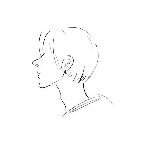 男生侧脸简笔画 帅气男生侧脸简笔画_牛求艺网