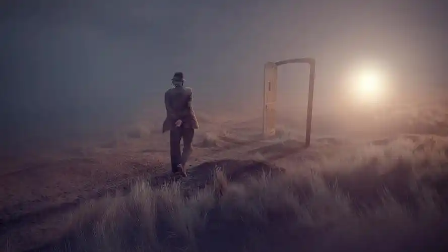 一个人远行背影图片