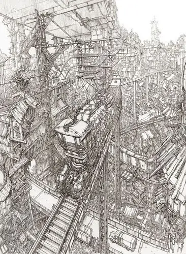 优秀场景线稿-贰