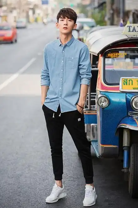 男士衬衫图片夏季男士短衬衫搭配图片欣赏男士白色衬衫搭配图片