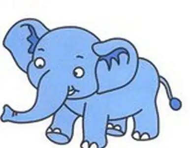 简笔画大象涂颜色视频教程 简笔画图片大全-普车都