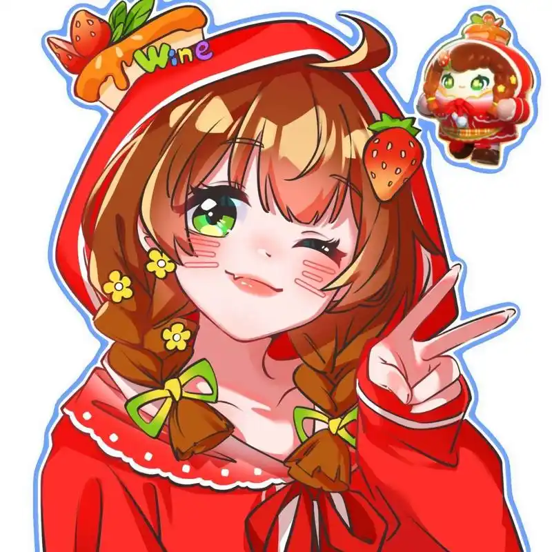 蛋仔派对|松饼小红帽 小红帽的头像,画的有点调皮了哈哈 好可爱的蛋仔