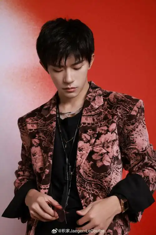 积家全球代言人@tfboys-易烊千玺佩戴 reverso tribute chronograph