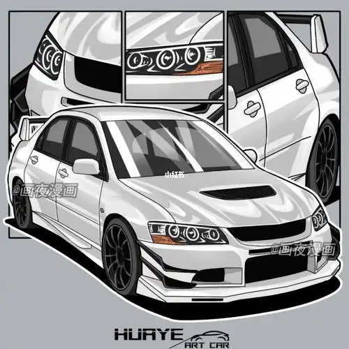 改装车客图分享,你留图,我来画#汽车手绘  #画夜漫画  #画车  #手绘