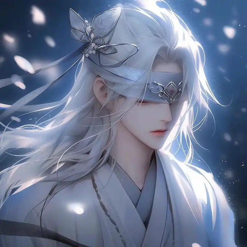 古风武侠高冷男生头像|蓝色系古风男生头像