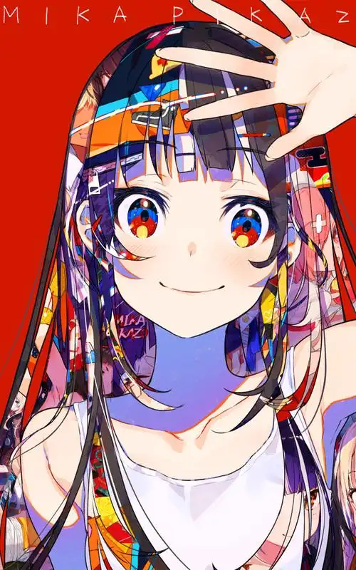 绚丽动漫人物插画高清手机壁纸