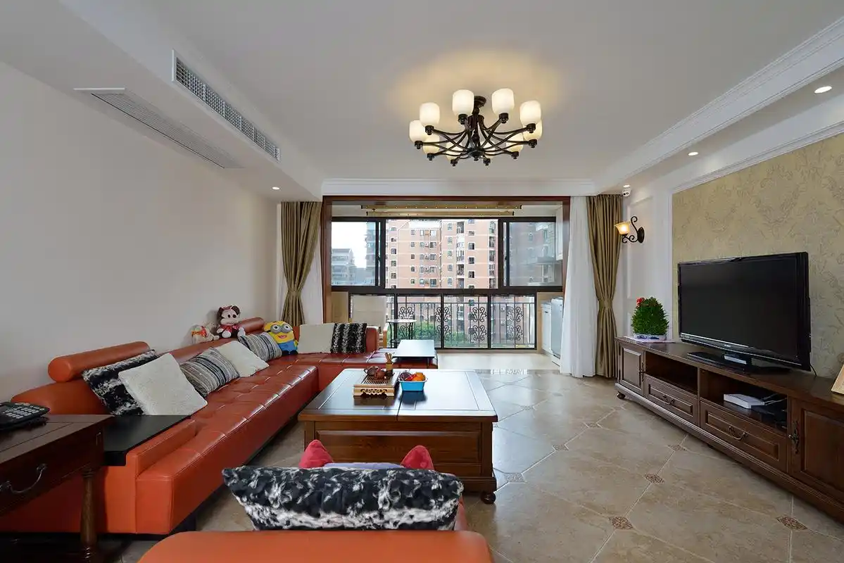 三居室美式风格客厅装修效果图