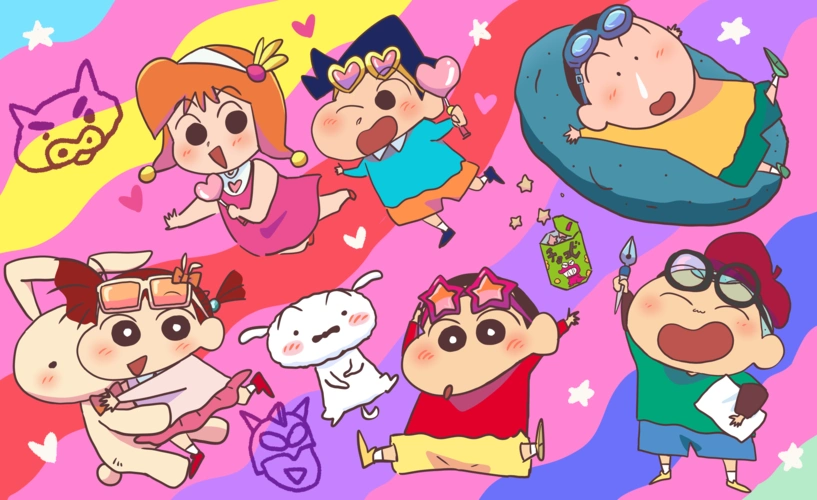 蜡笔小新高清手绘,适合做头像和壁纸