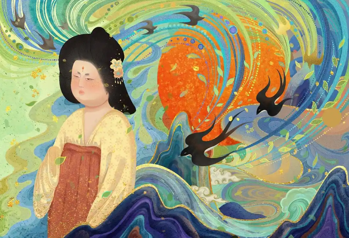 回眸一笑,已过千年唐代仕女俑2#画画 #插画师 #绘画  - 抖音