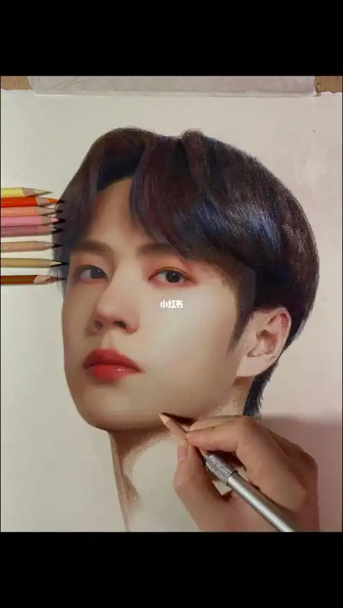 彩铅手绘王一博