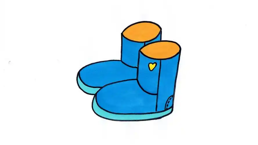 宝宝轻松学画鞋子 雪地靴简笔画