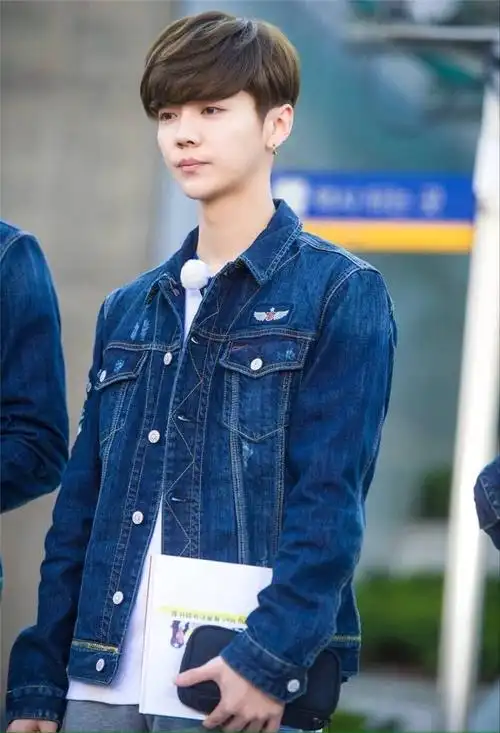 跑男鹿晗邓超明星同款牛仔外套秋季新款男士韩版修身牛仔夹克上衣