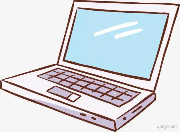 笔记本电脑卡通图png素材透明免抠图片卡通手绘