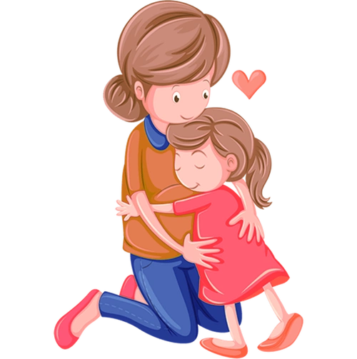 母亲和孩子拥抱卡通人物0614提供最全的妈妈拥抱孩子简笔画更新频率高