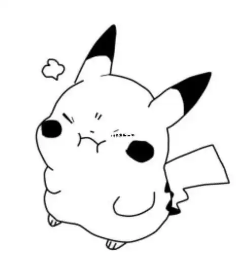 q版皮卡丘简笔画蠢萌可爱
